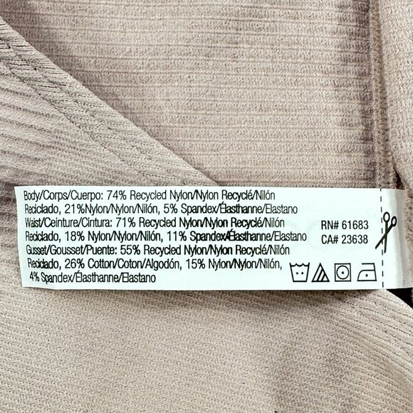 Jockey Women's Sz XL Panty Thong Generations Recycled Seamfree Ribbed Beige New - Picture 6 of 9